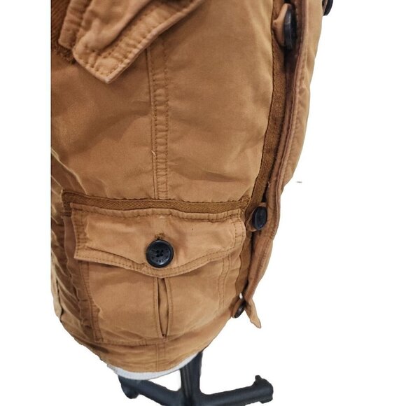 Aritzia TNA Platoon Womens Medium Brown Military Style Quilted Jacket Coat XS - Picture 8 of 15